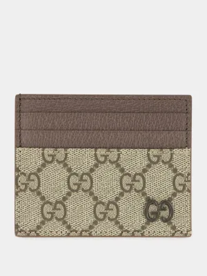 Beige Bi-Color GG Card Case