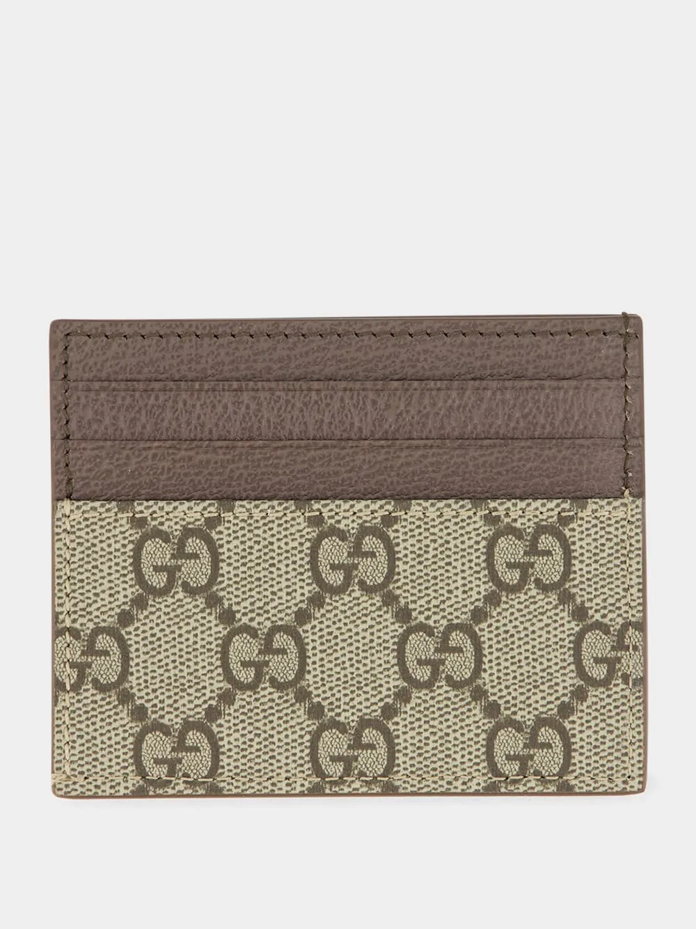 Beige Bi-Color GG Card Case
