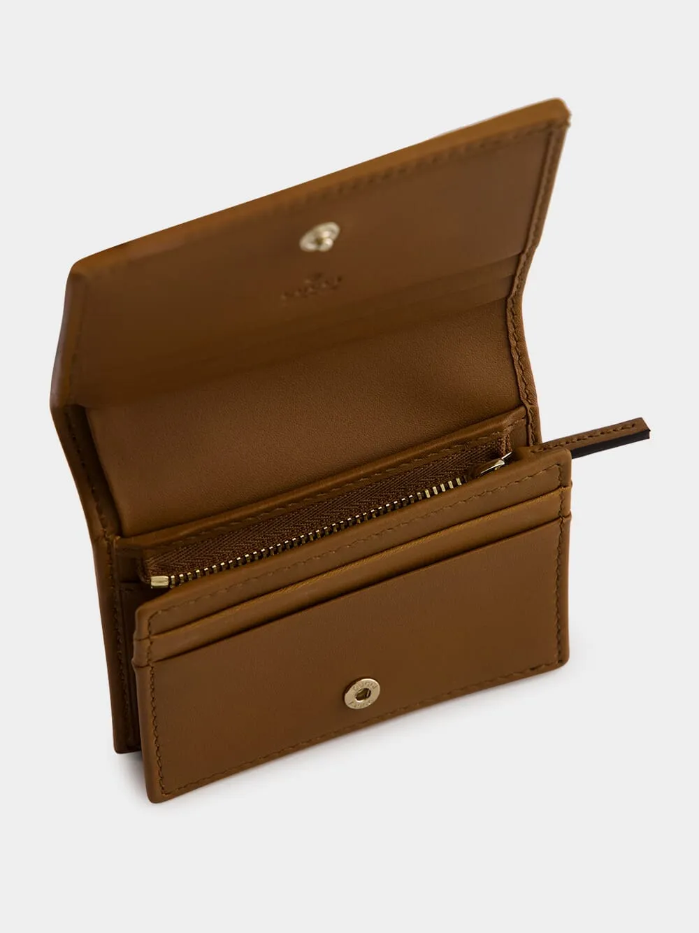 Beige GG Icon Mini Wallet