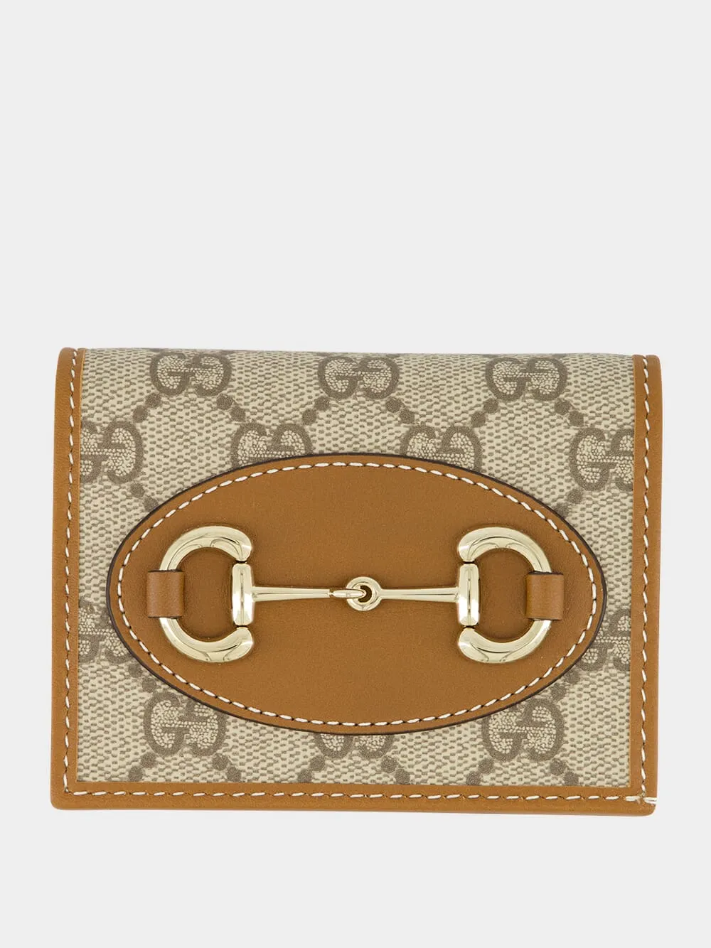 Beige GG Icon Mini Wallet