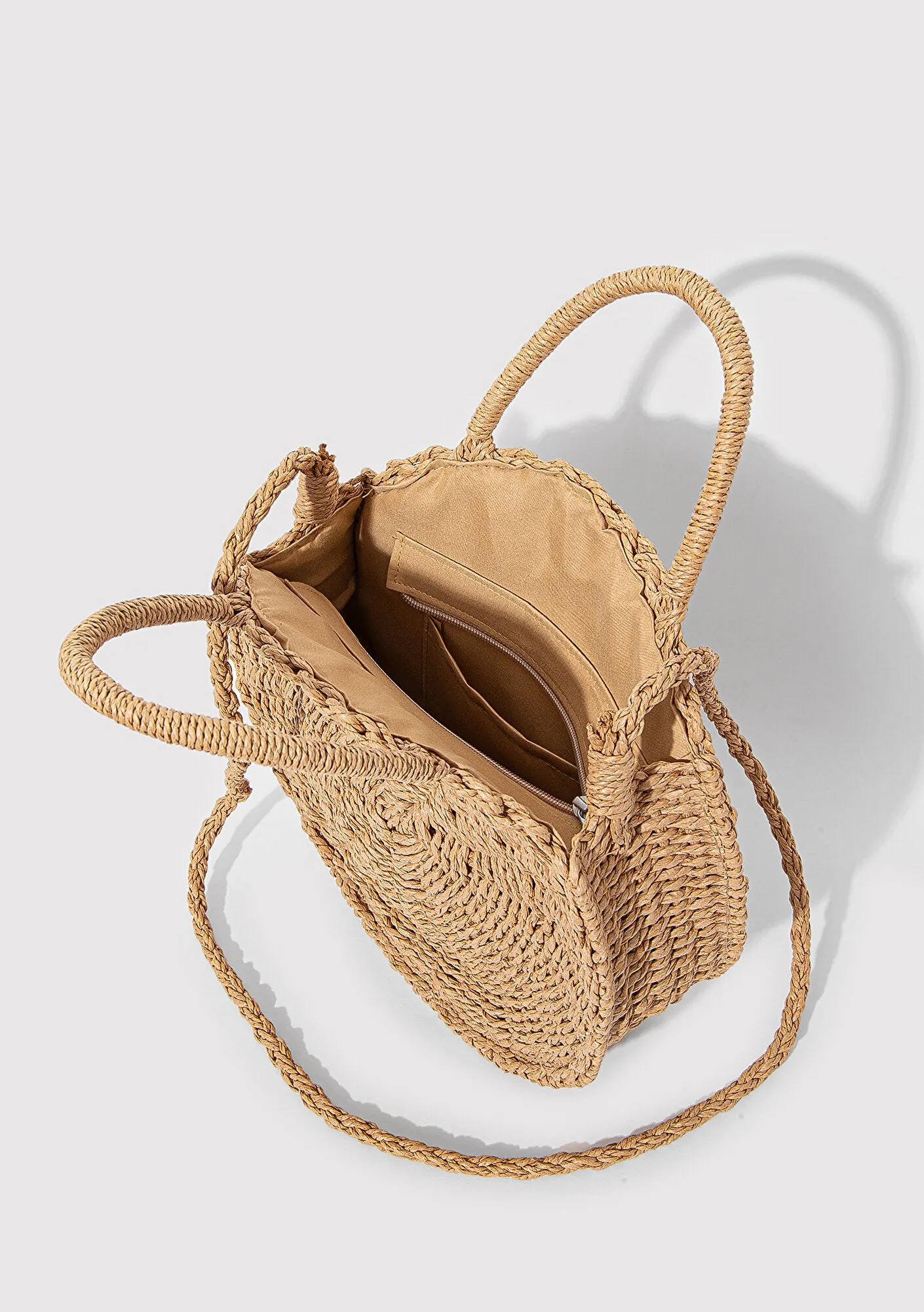 Beige Shopper Bag