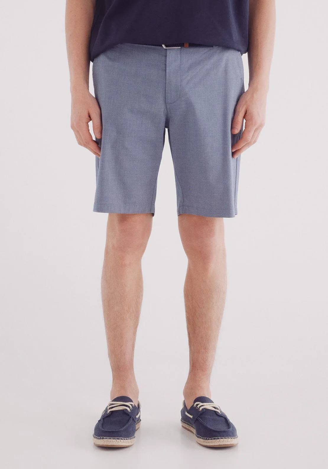 Bermuda Structure Color Comfort Fit - Blue