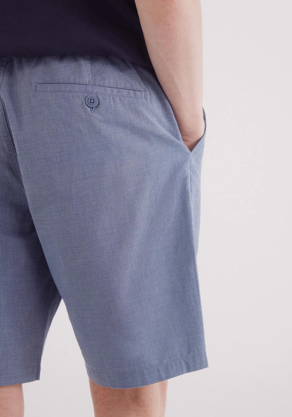 Bermuda Structure Color Comfort Fit - Blue