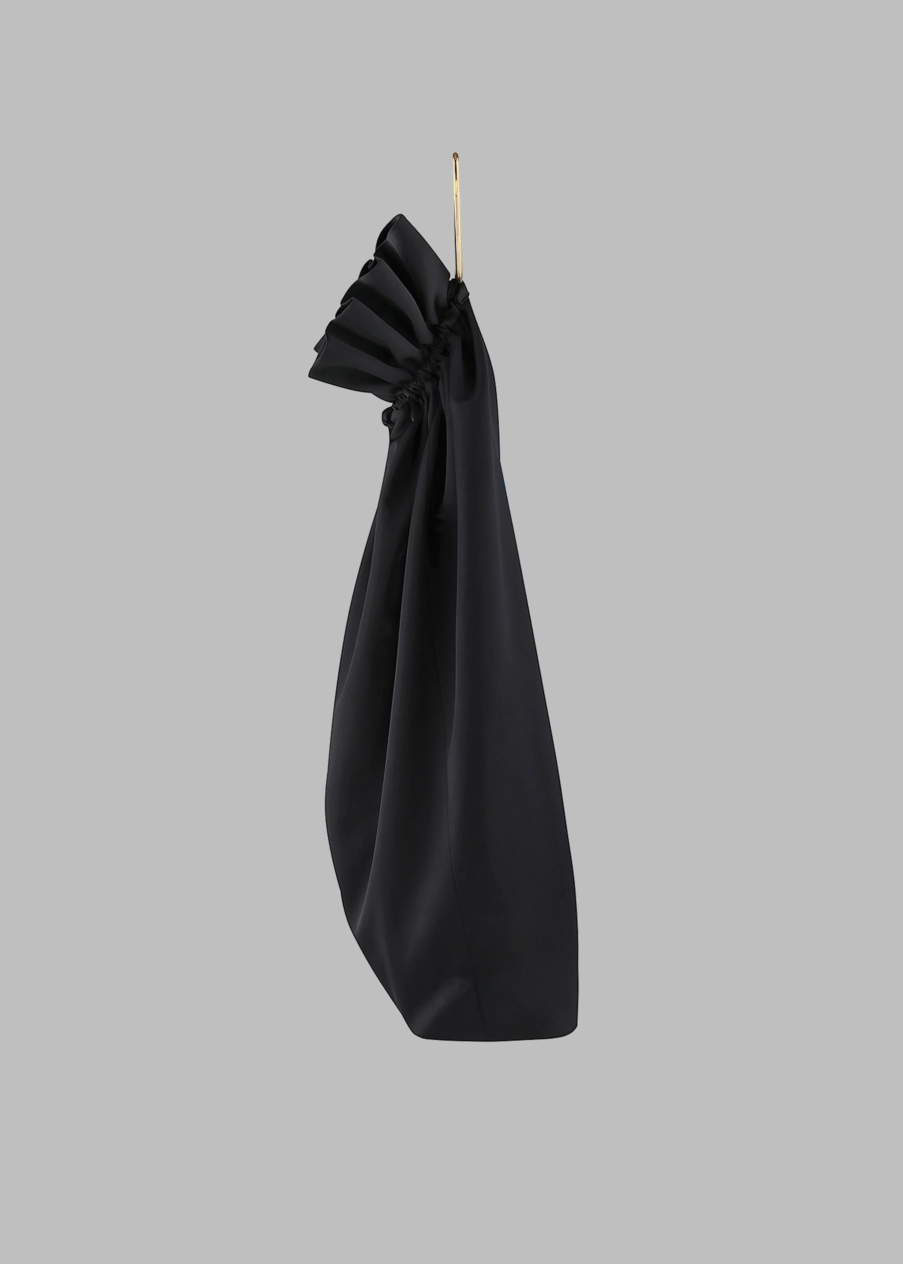 Bevza Viscose Pouch Bag with Brass Handle
