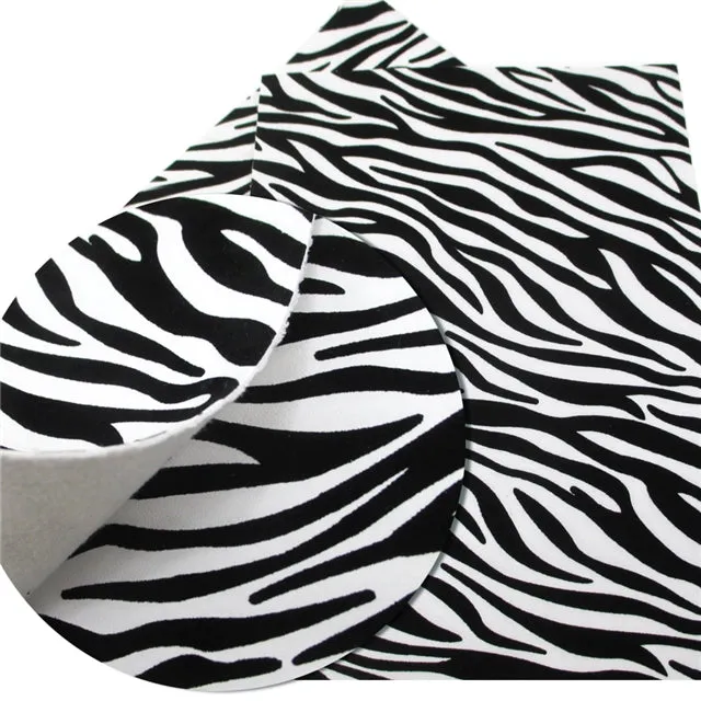 Black & White Faux Fur Zebra Print