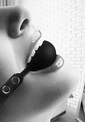 Black & White Silicone Ball Gag
