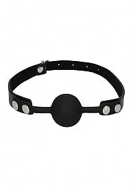 Black & White Silicone Ball Gag
