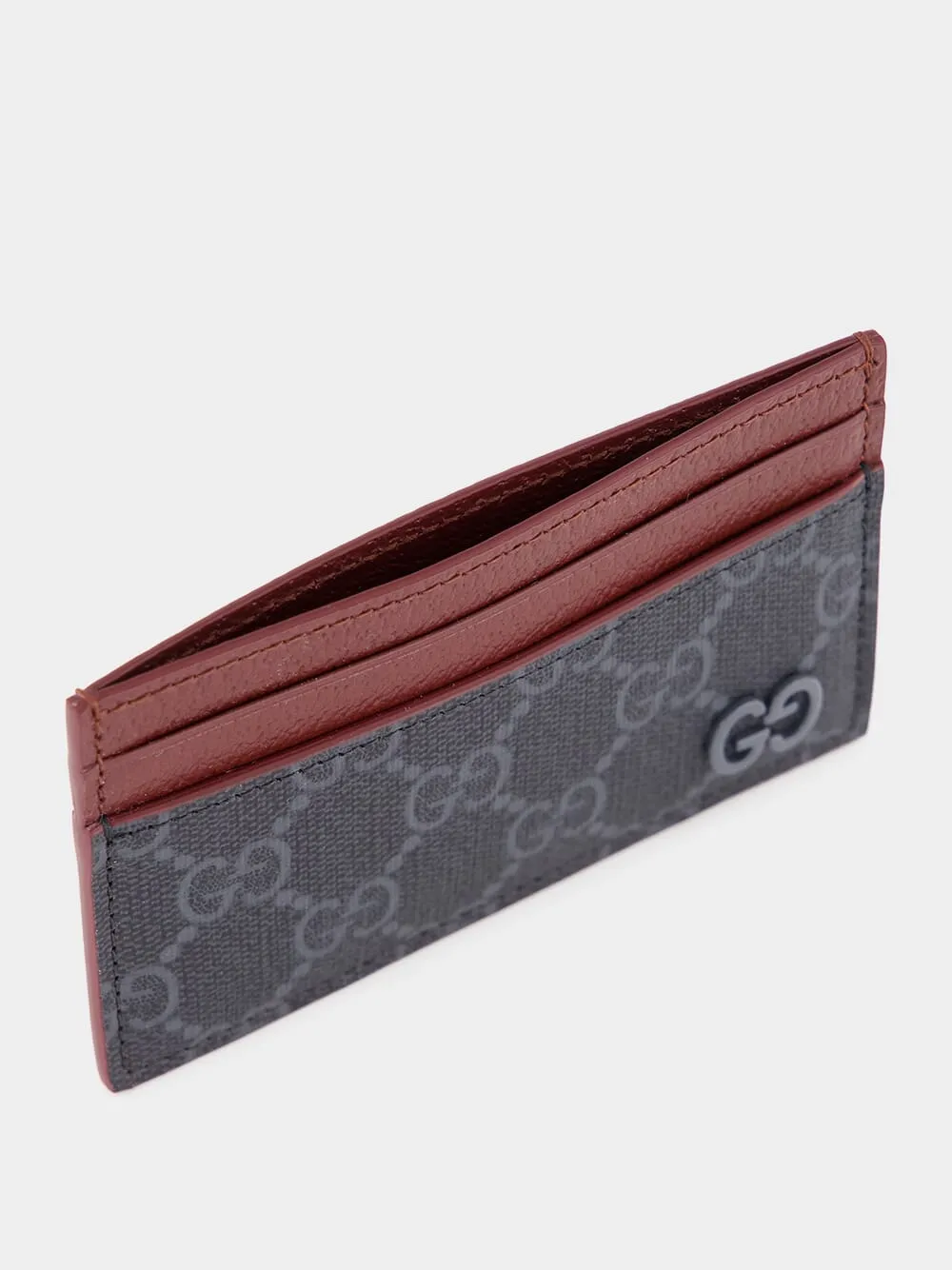 Black and Burgundy GG Card Case