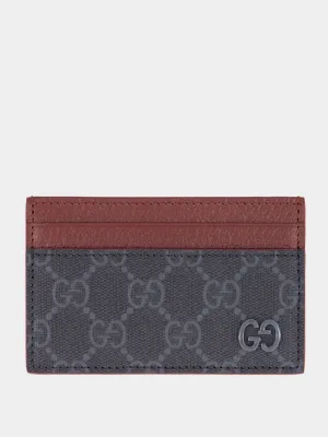 Black and Burgundy GG Card Case