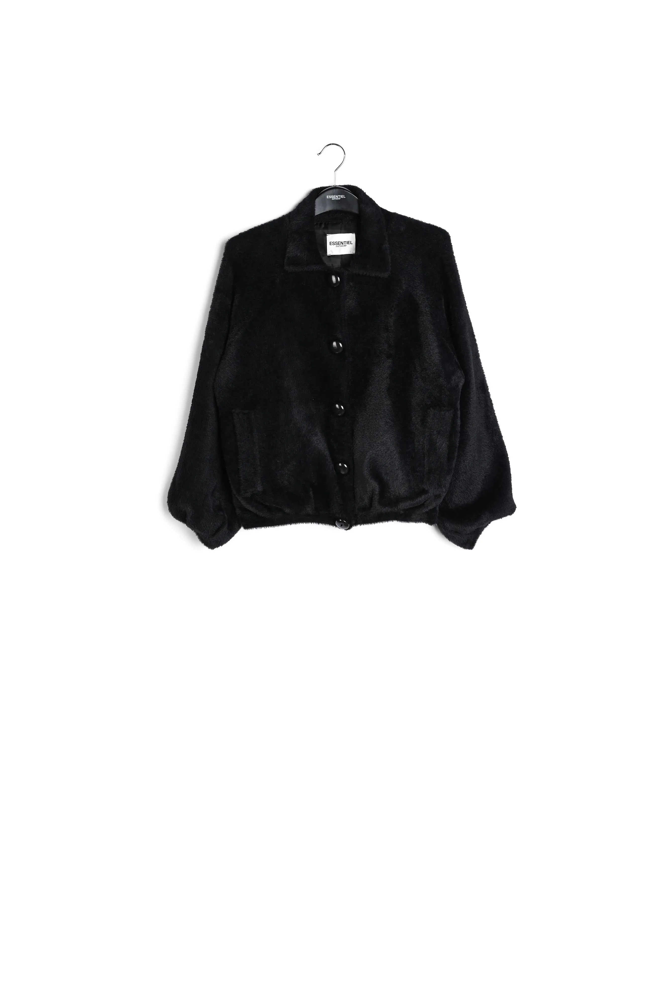 Black knitted short jacket