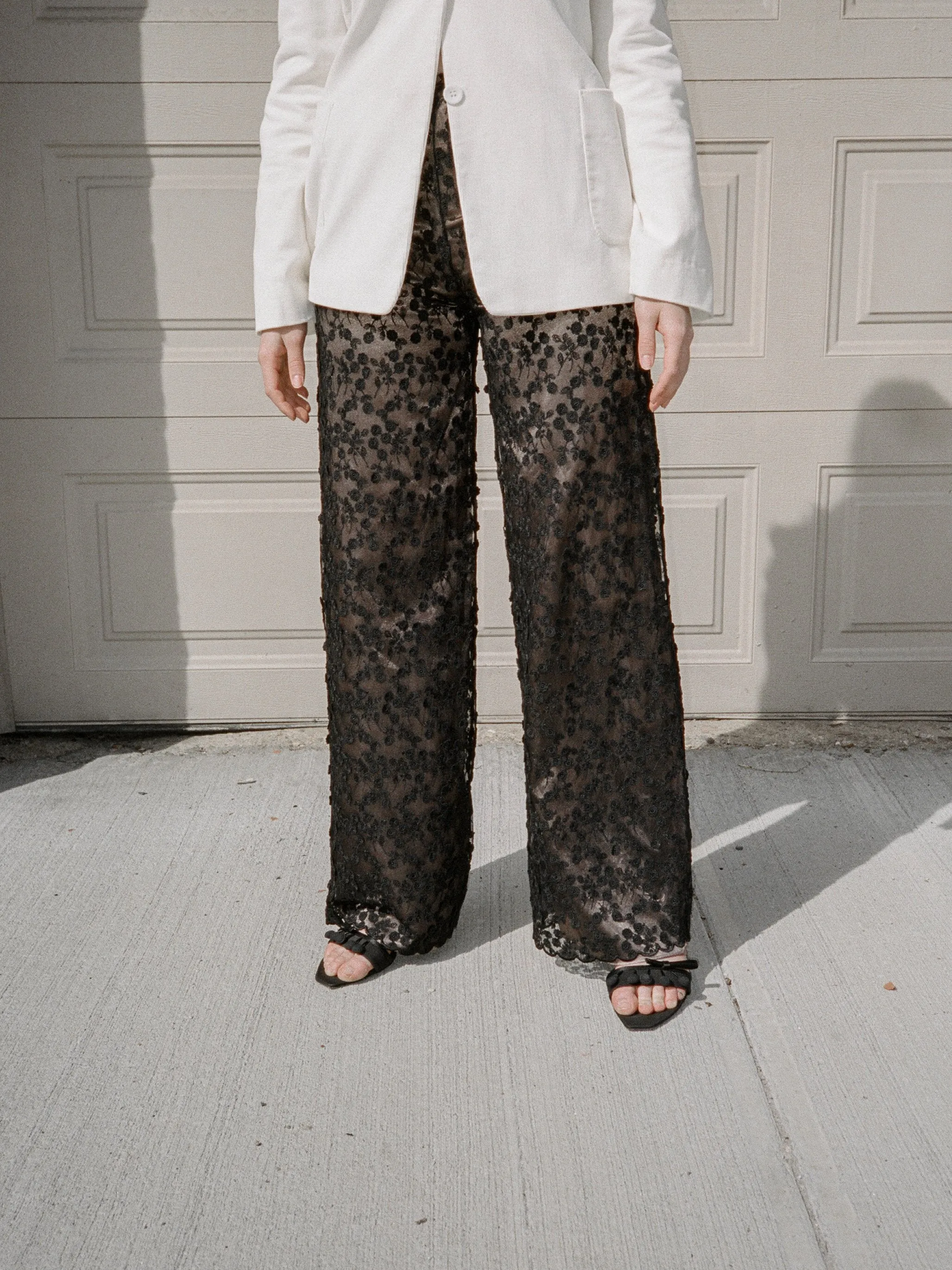 Black Lace Cocktail Pants