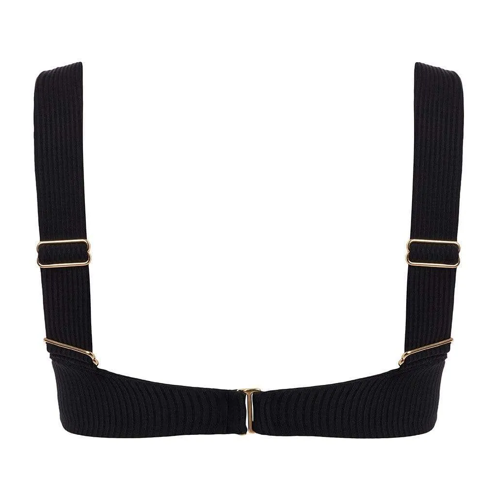 Black Rib Hayden Bikini Top