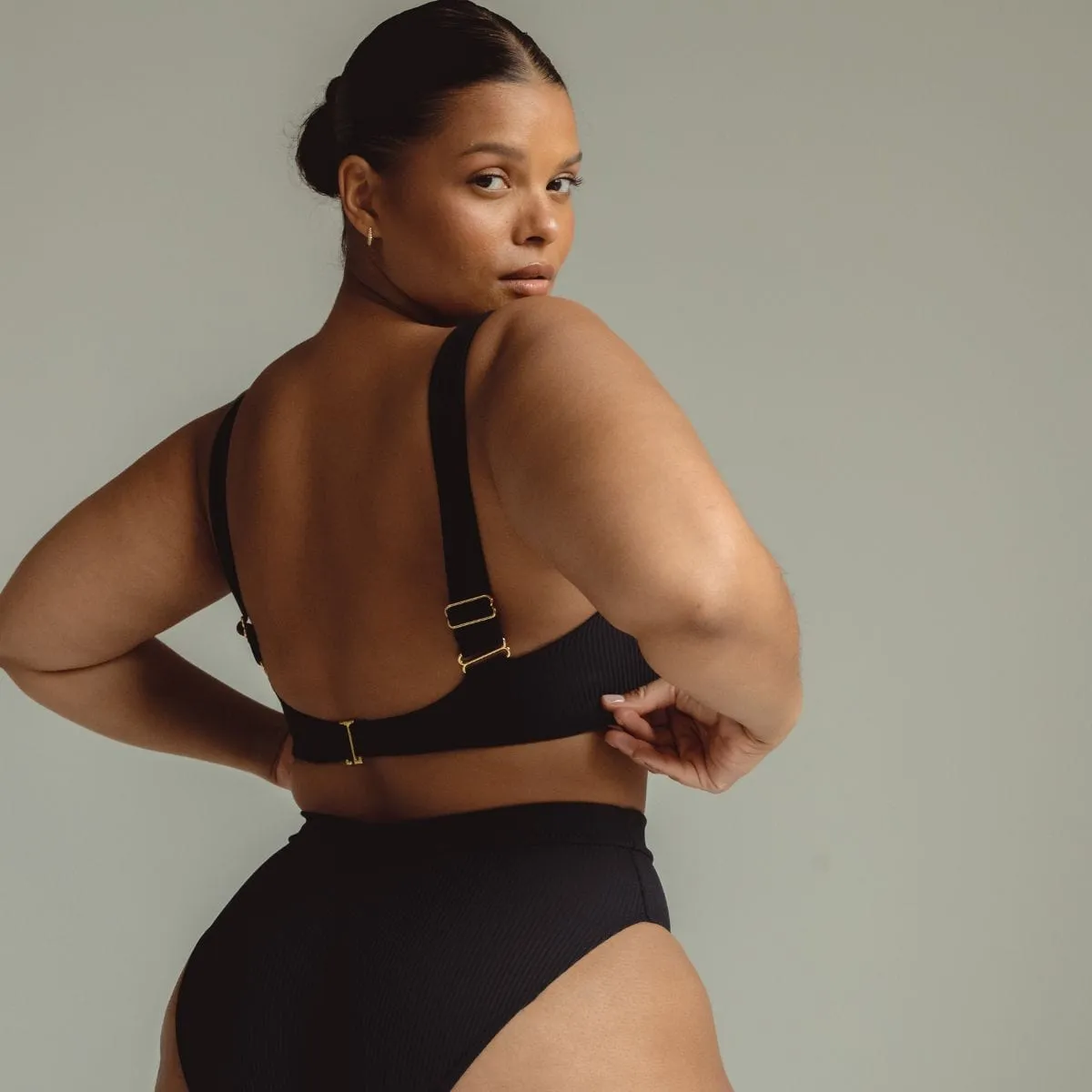 Black Rib Hayden Bikini Top