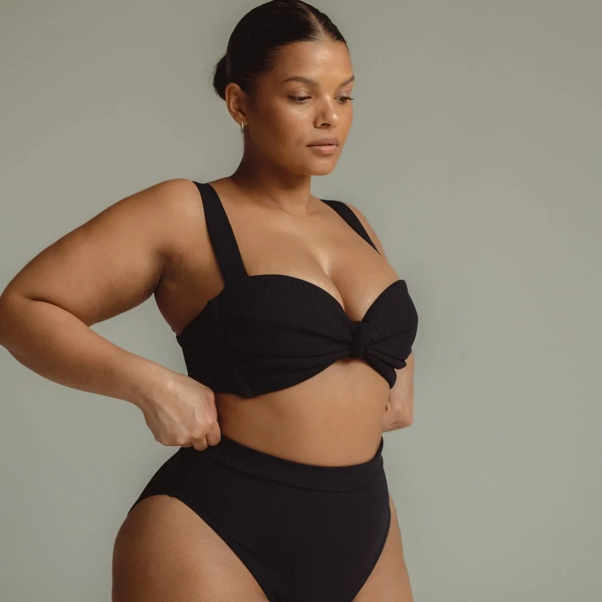 Black Rib Hayden Bikini Top