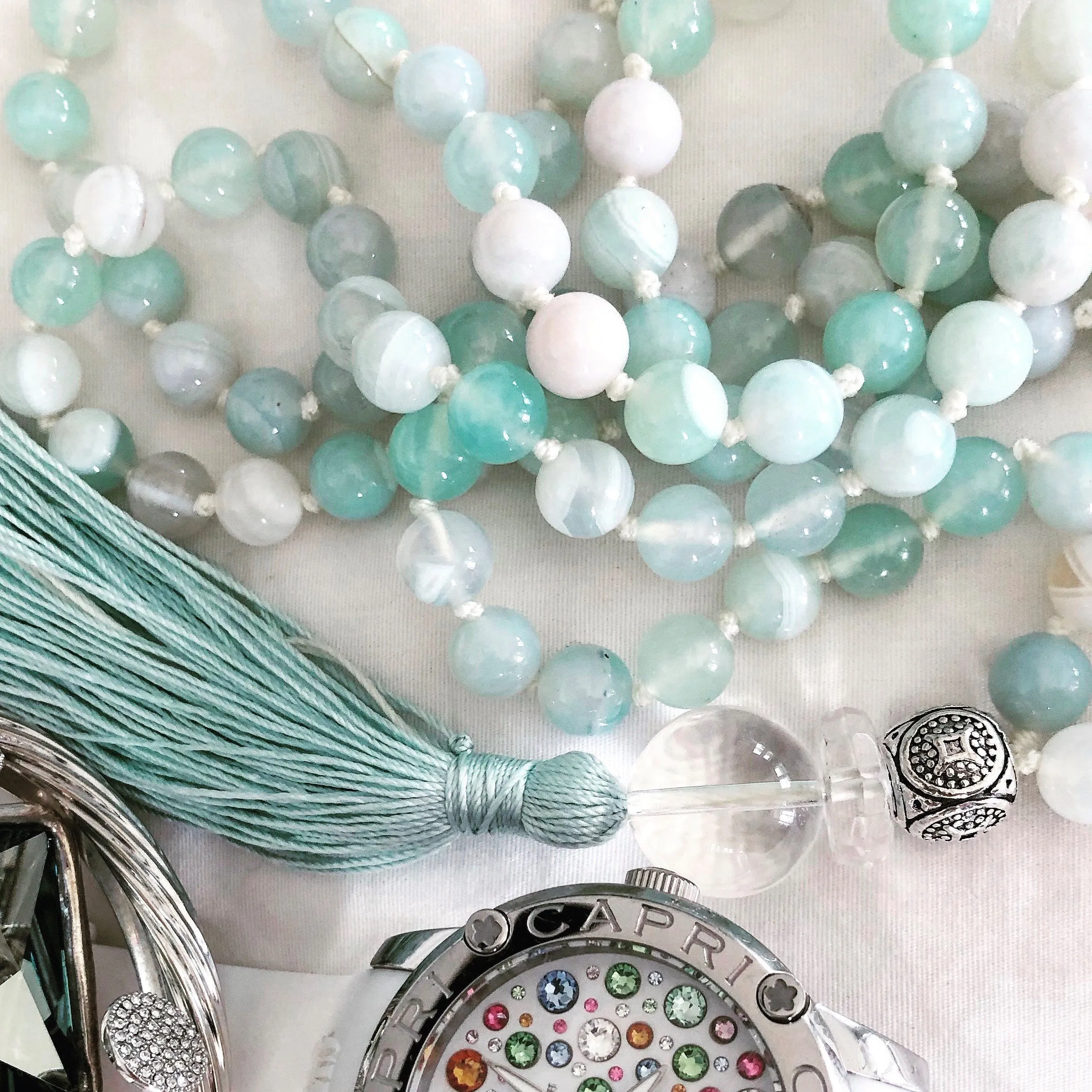 Blue Agate Mala