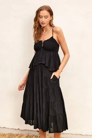 Blue Lagoon Crinkled Babydoll Top