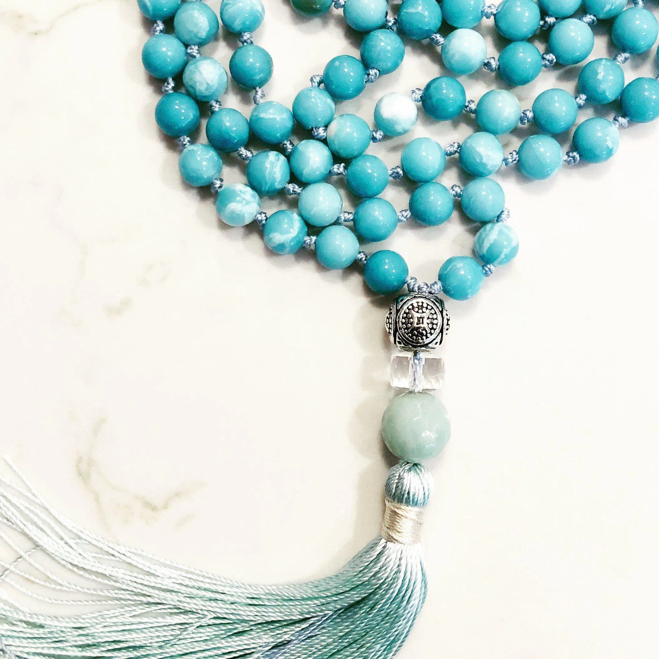 Blue Quartz Mala