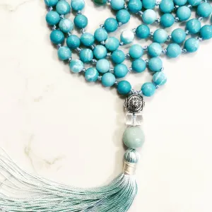 Blue Quartz Mala