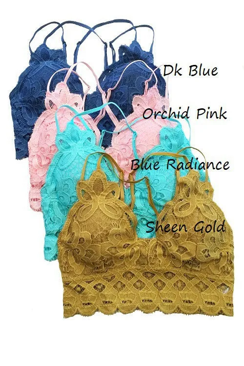 Blue Radiance Plus Crochet Lace Bralette 2/13/25 9592