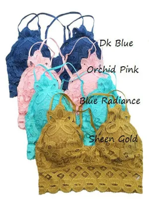Blue Radiance Plus Crochet Lace Bralette 2/13/25 9592