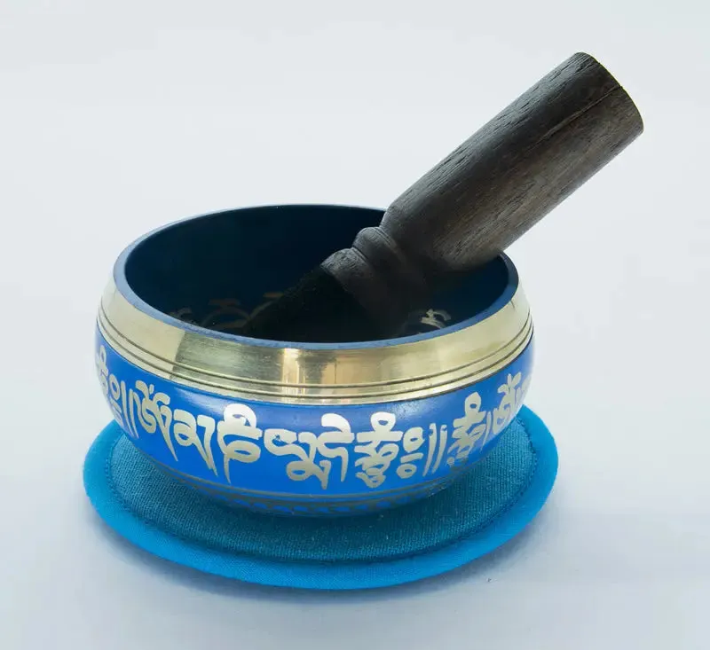 Blue Singing Bowl Tibetan Handmade