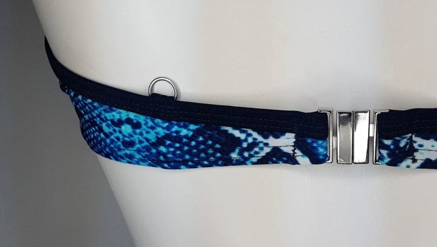 Blue snake print Push-Up Bikini Bra