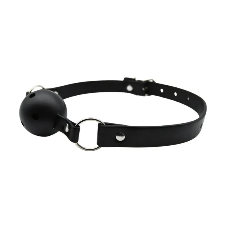 Bound to Play Breathable Ball Gag - Adjustable 4.5cm Gag for Beginners & Power Play, Red/Black