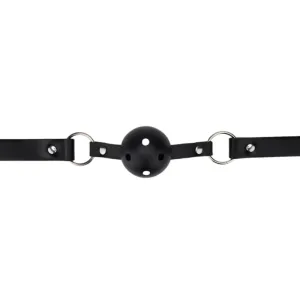 Bound to Play Breathable Ball Gag - Adjustable 4.5cm Gag for Beginners & Power Play, Red/Black
