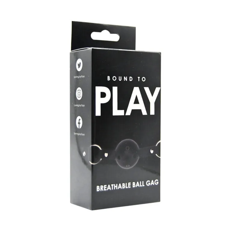 Bound to Play Breathable Ball Gag - Adjustable 4.5cm Gag for Beginners & Power Play, Red/Black