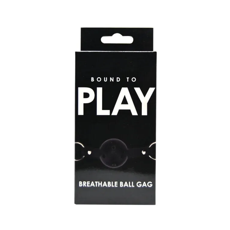 Bound to Play Breathable Ball Gag - Adjustable 4.5cm Gag for Beginners & Power Play, Red/Black