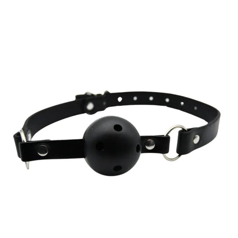 Bound to Play Breathable Ball Gag - Adjustable 4.5cm Gag for Beginners & Power Play, Red/Black