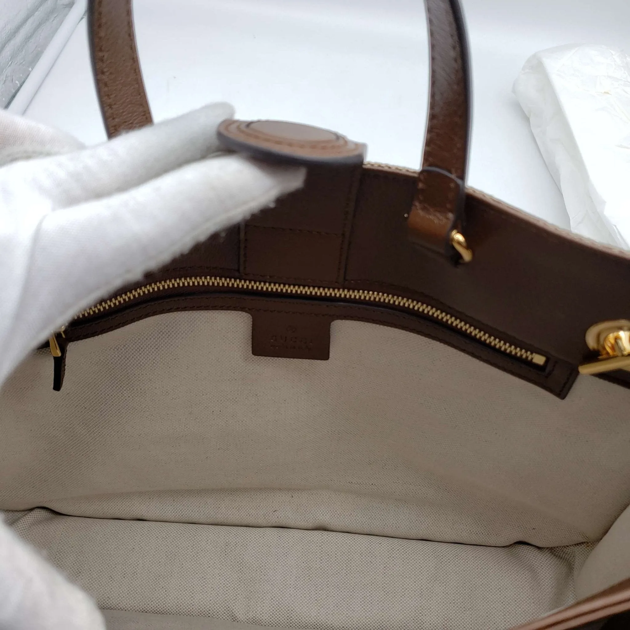 Brand New 1955 Gucci Horsebit Large GG Tote Bag
