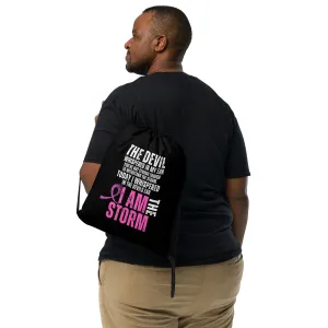 Breast Cancer Devil Drawstring Bag