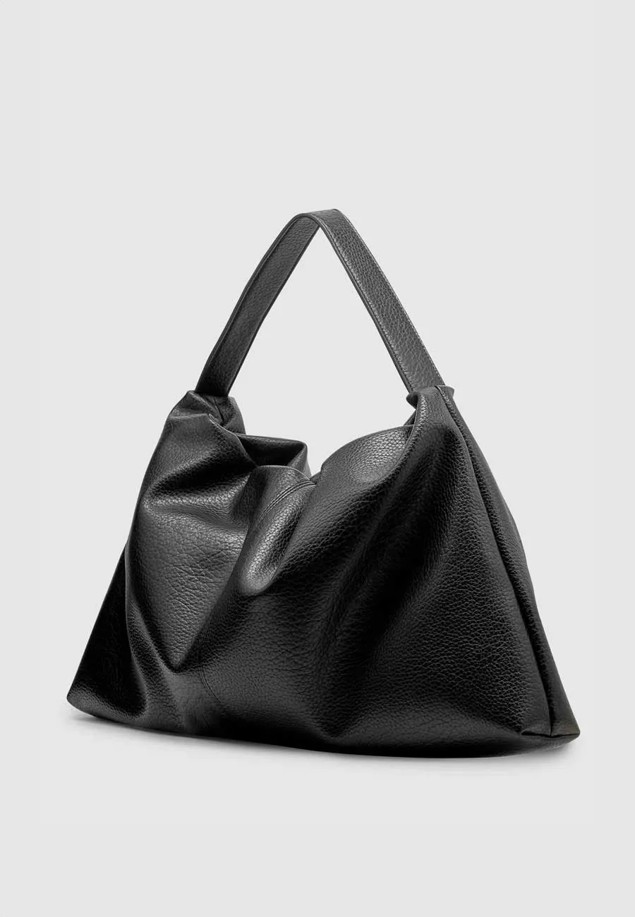 Brie Leon Harlow Slouch Tote Bag Black Nappa