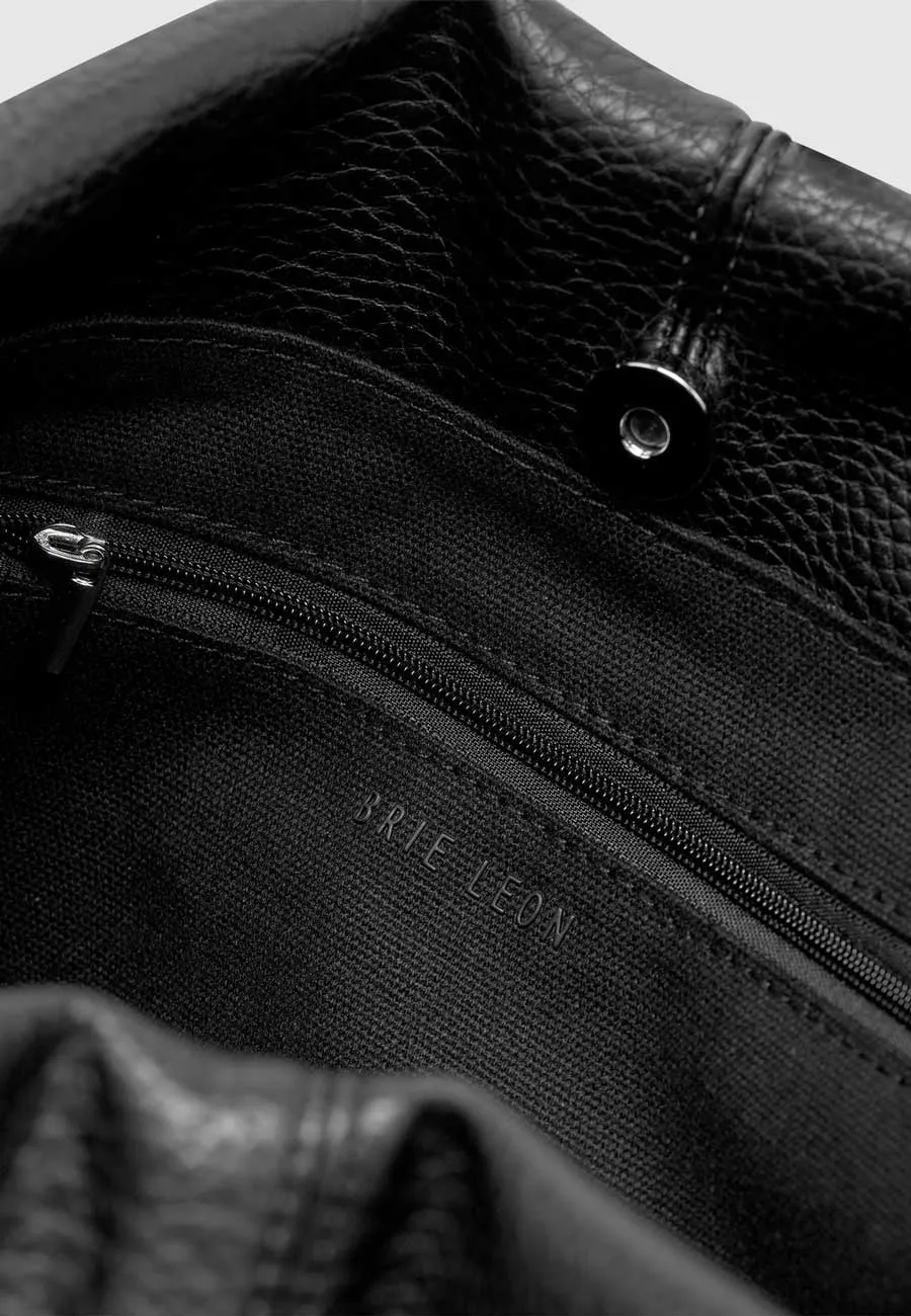 Brie Leon Harlow Slouch Tote Bag Black Nappa