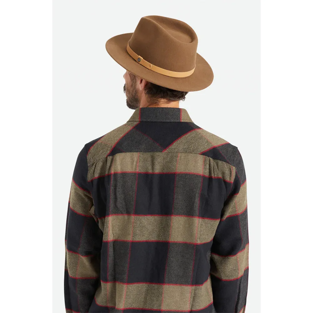 Brixton - Messer Fedora - Fedora Hat - Desert Palm/Natural