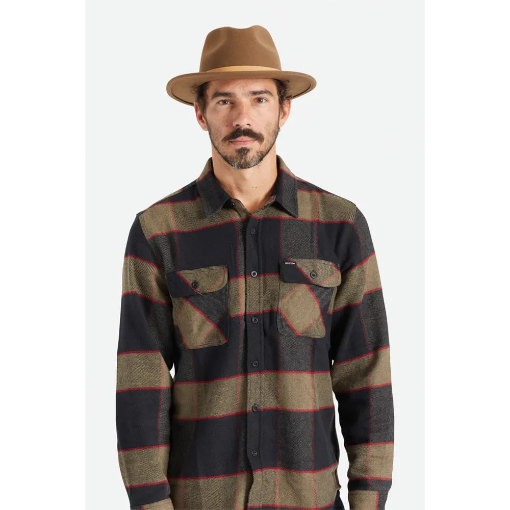 Brixton - Messer Fedora - Fedora Hat - Desert Palm/Natural