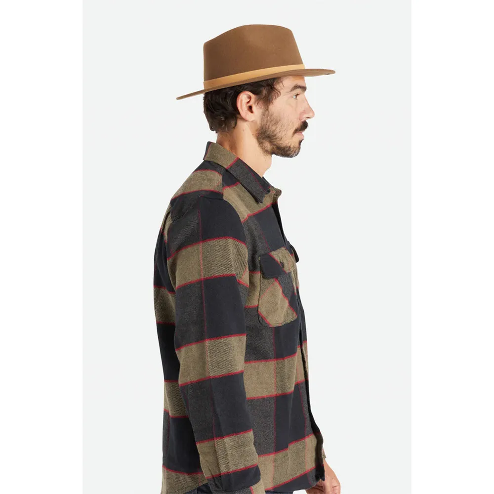 Brixton - Messer Fedora - Fedora Hat - Desert Palm/Natural