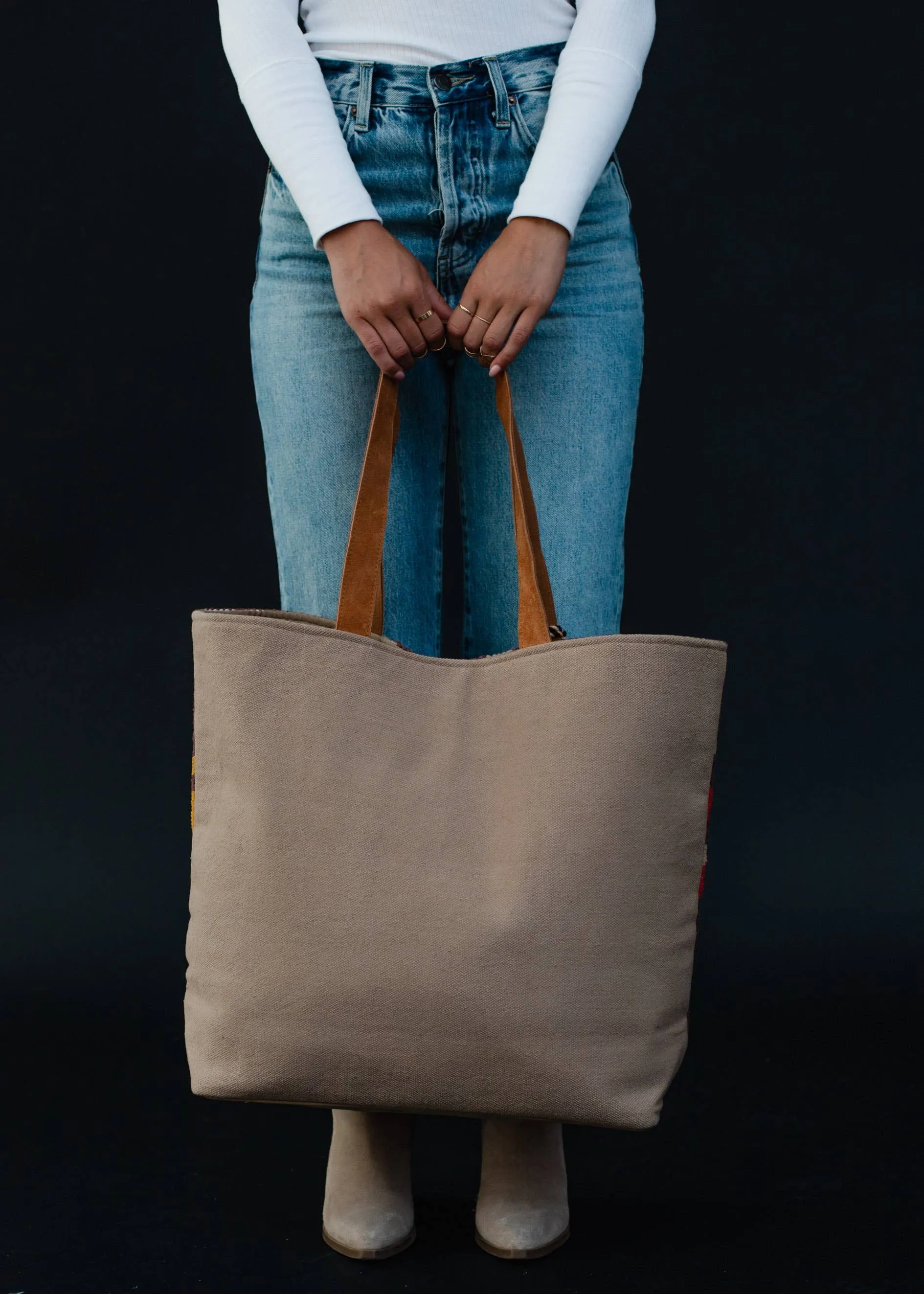 Brown & Multicolored Aztec Tote