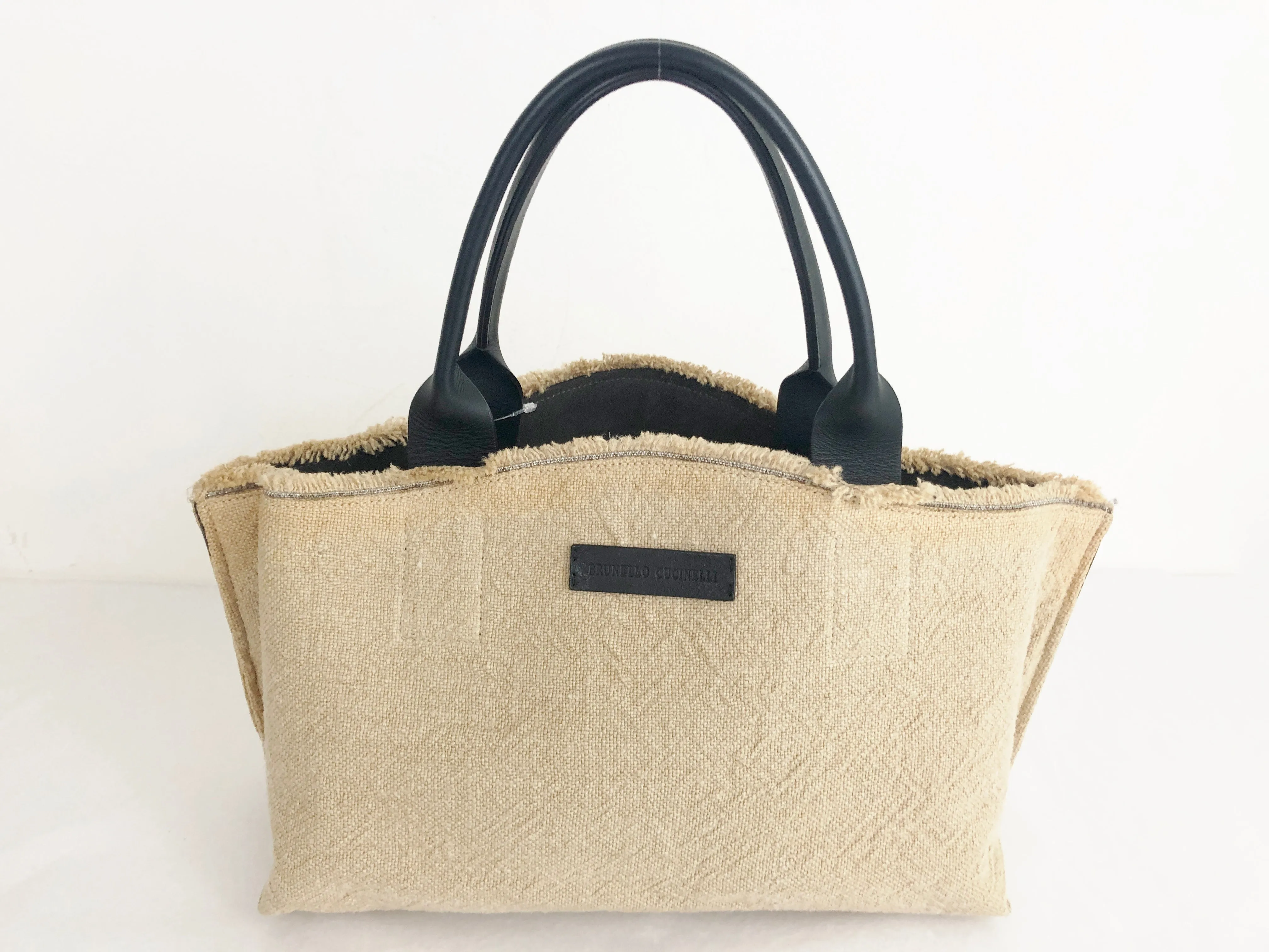 Brunello Cucinelli Monili Trim Canvas Tote
