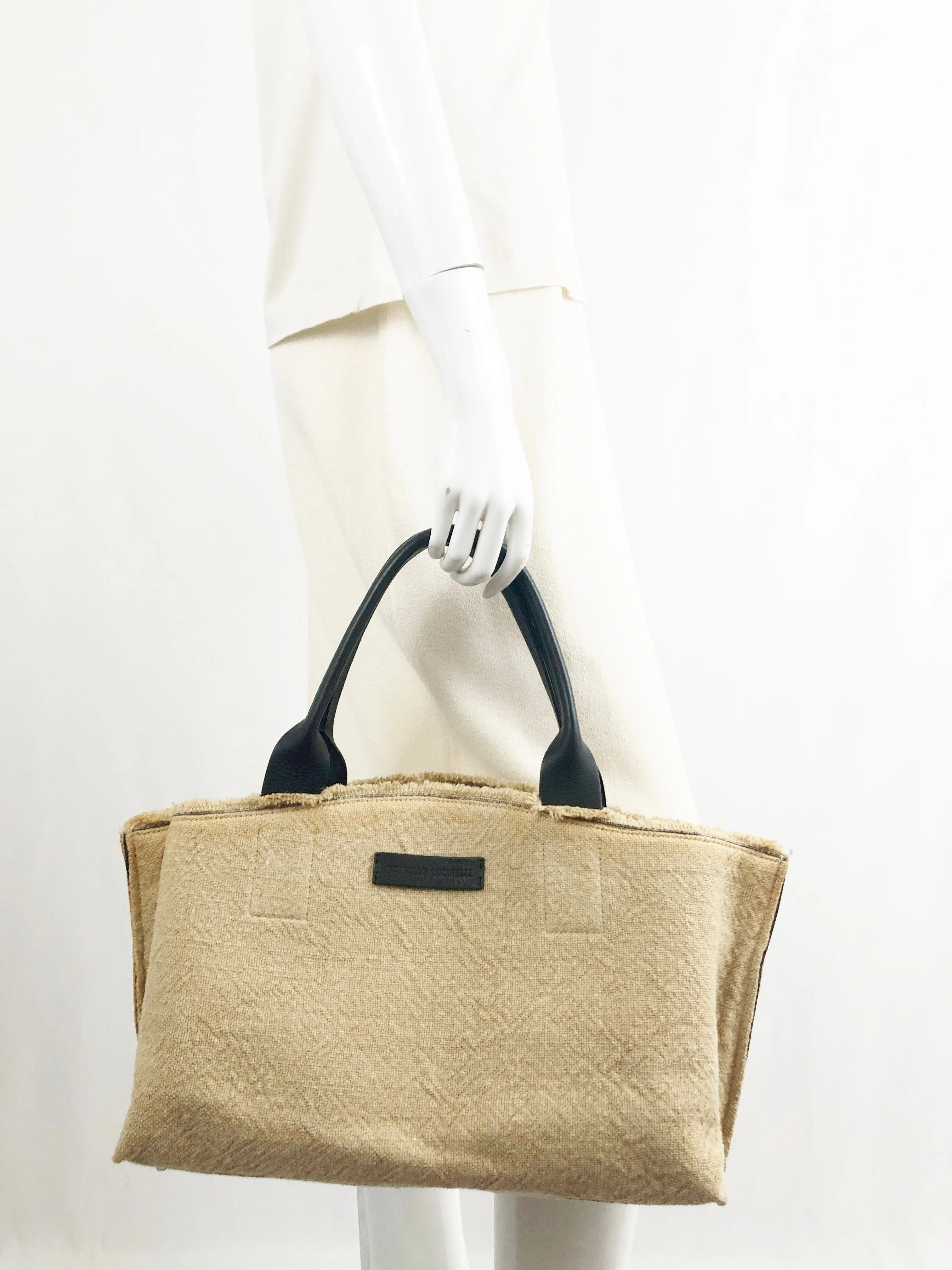 Brunello Cucinelli Monili Trim Canvas Tote