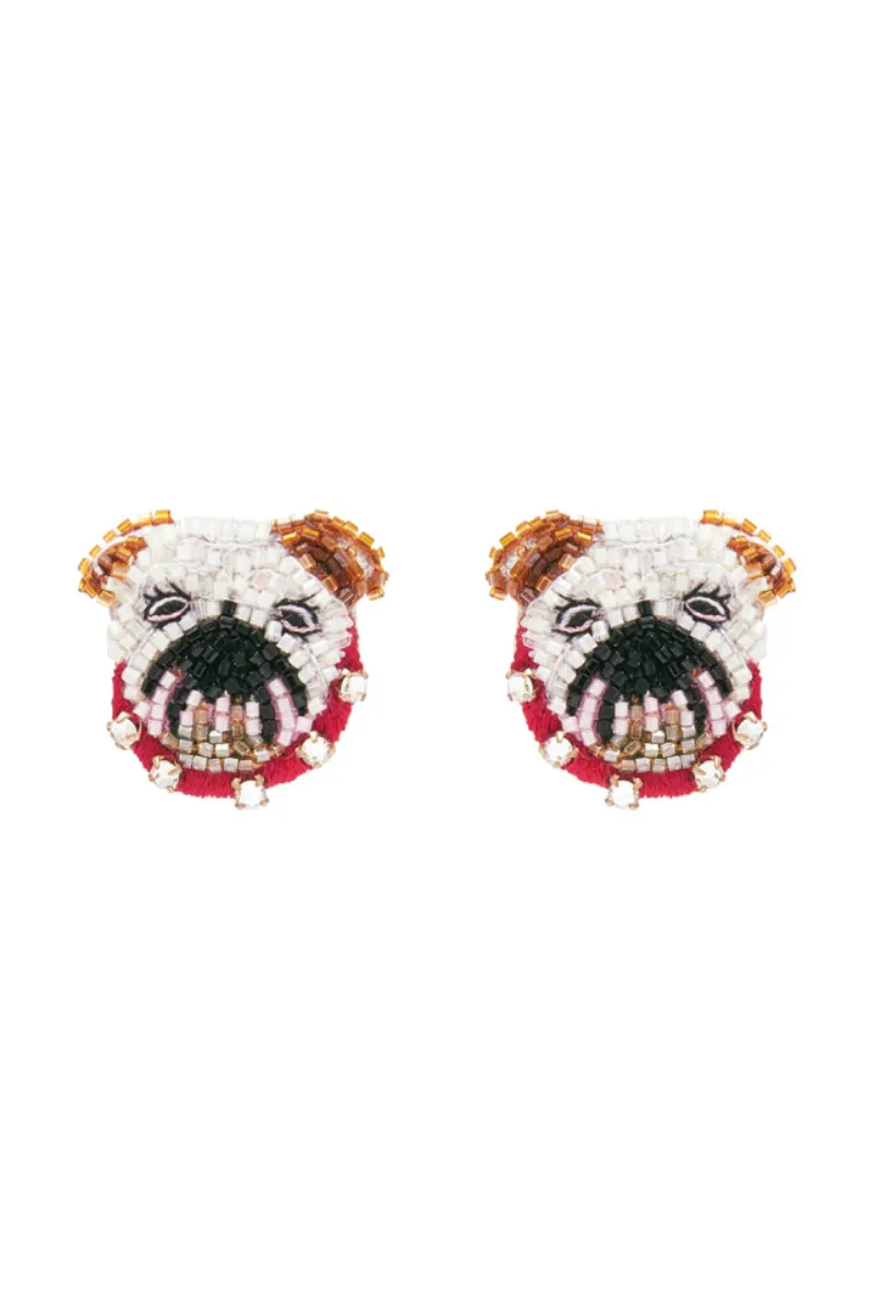 Bulldog Stud Earring