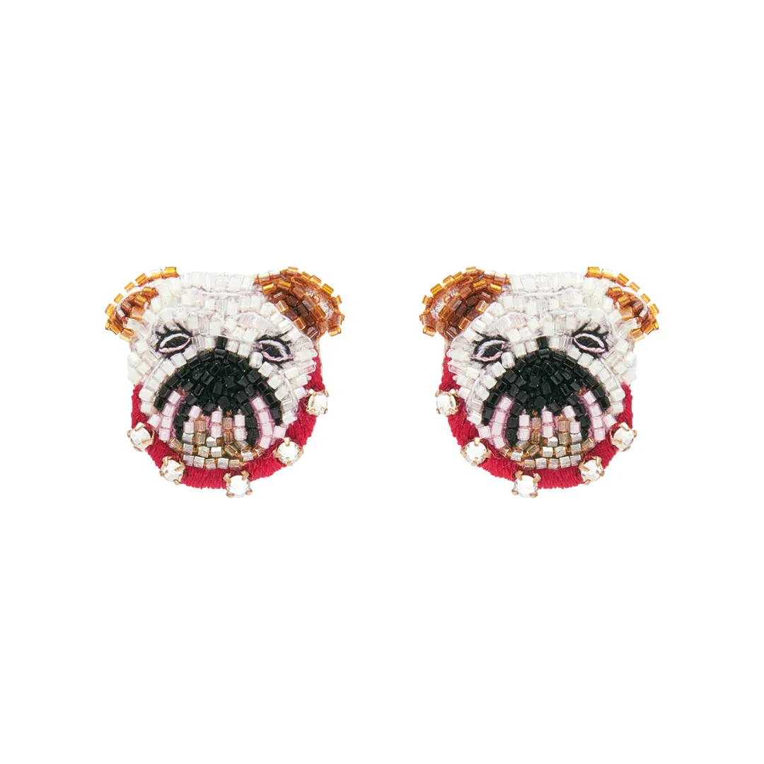 Bulldog Stud Earring
