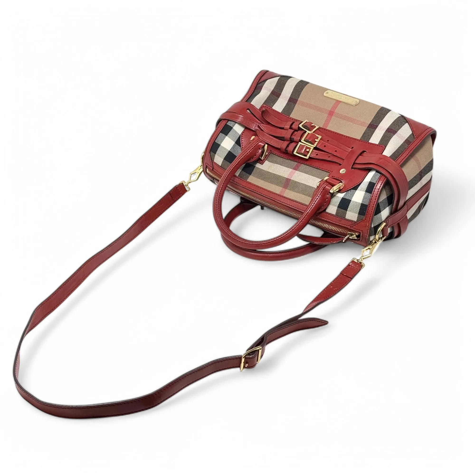 Burberry Red House Check Bridle Chester Bowler