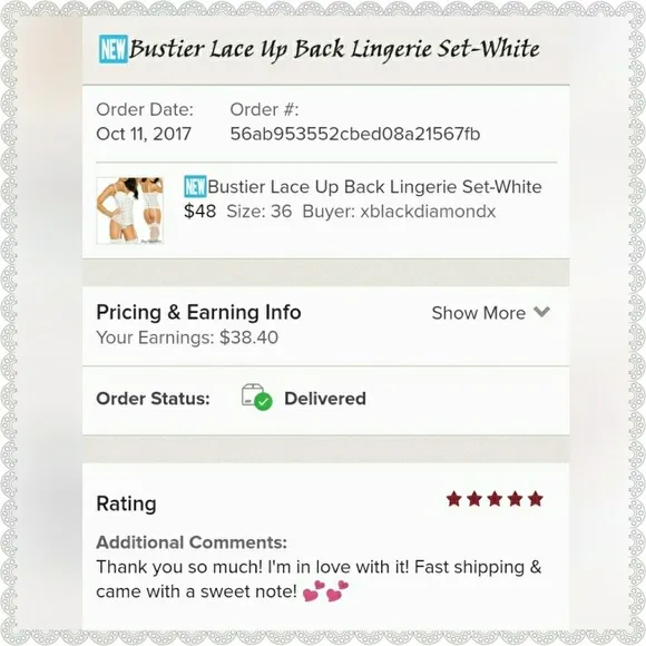 🆕Bustier Lace Up Back Lingerie Set-White