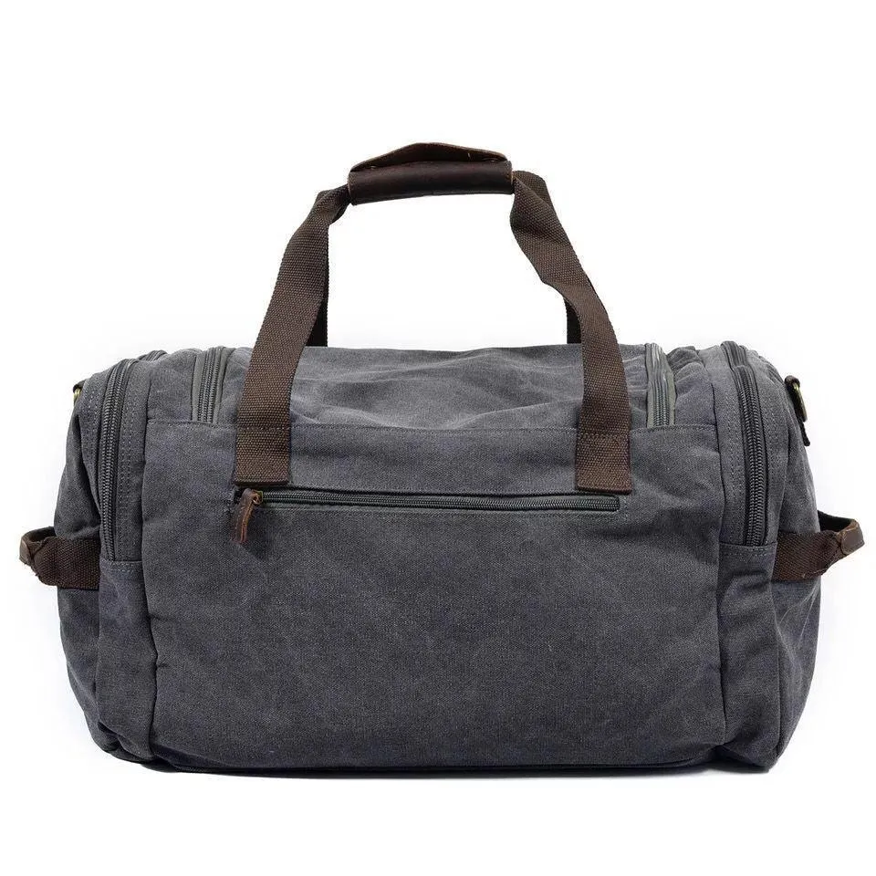 Canvas Duffle Bag Oversized Genuine Leather Bags
