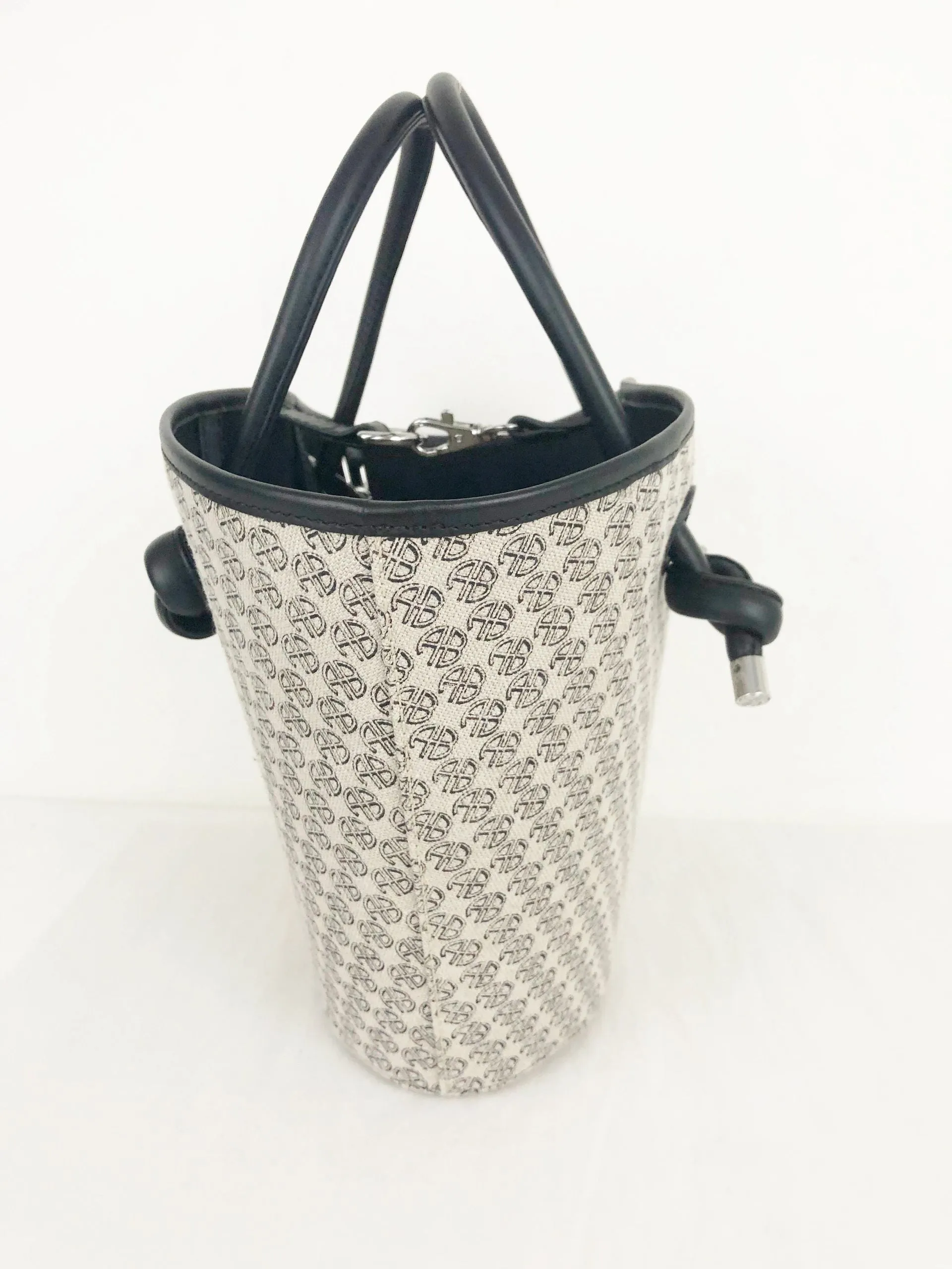 Canvas With Leather Trim Crossbody Bag