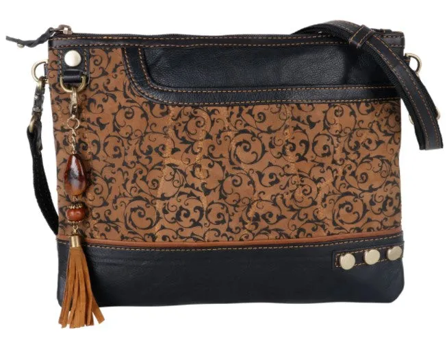 Carmen Wide Leather Crossbody