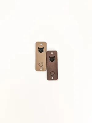 Cat no-sew leatherette tag