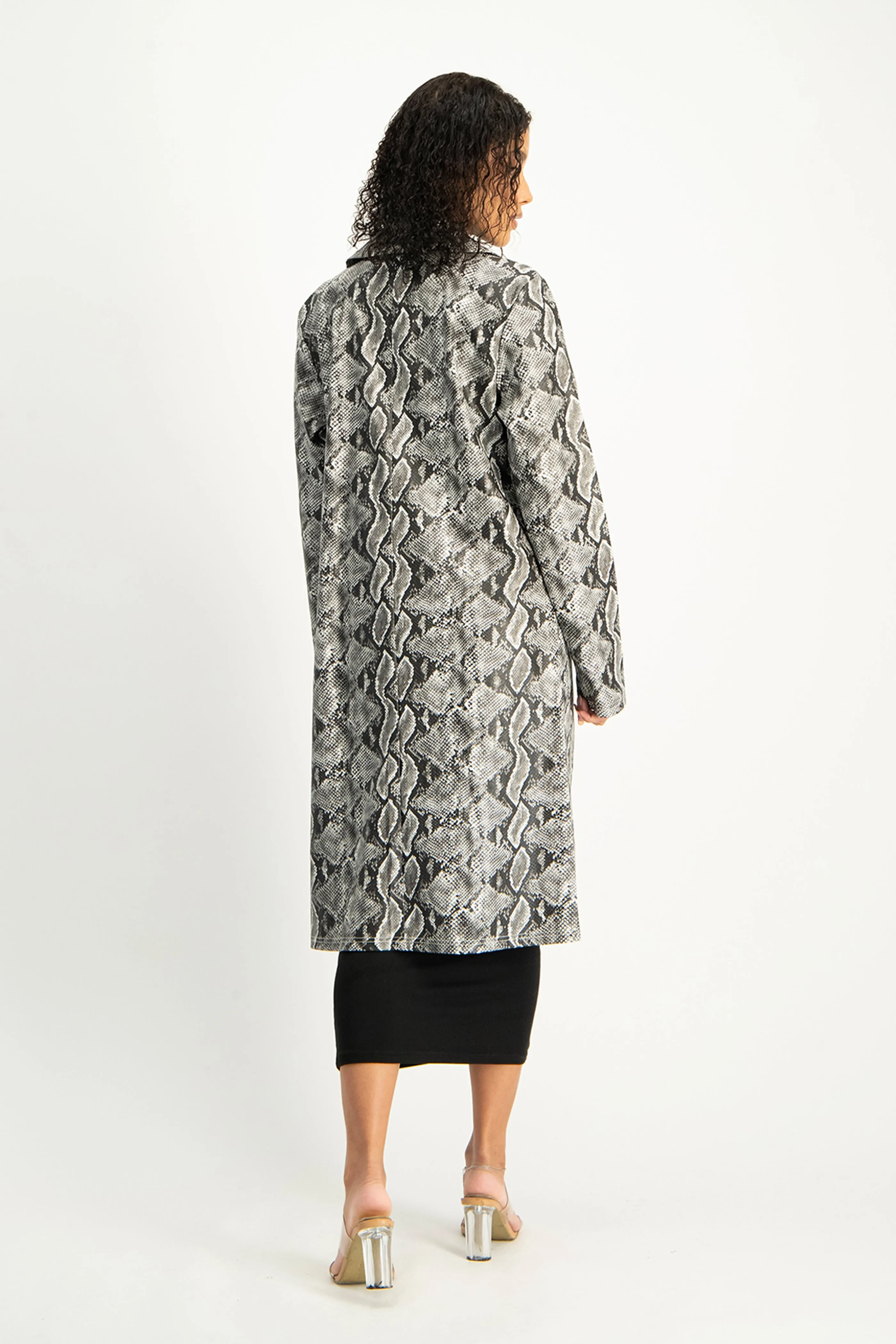 Cece Faux Leather Trench Coat